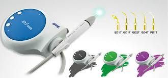 Escareador ultrasonico DTE D5 LED con 6 puntas 3 funciones: endodoncia, periodoncia, general control de frecuencia digital de 10 velocidades pieza de mano autoclavable con luz led marca woodpecker